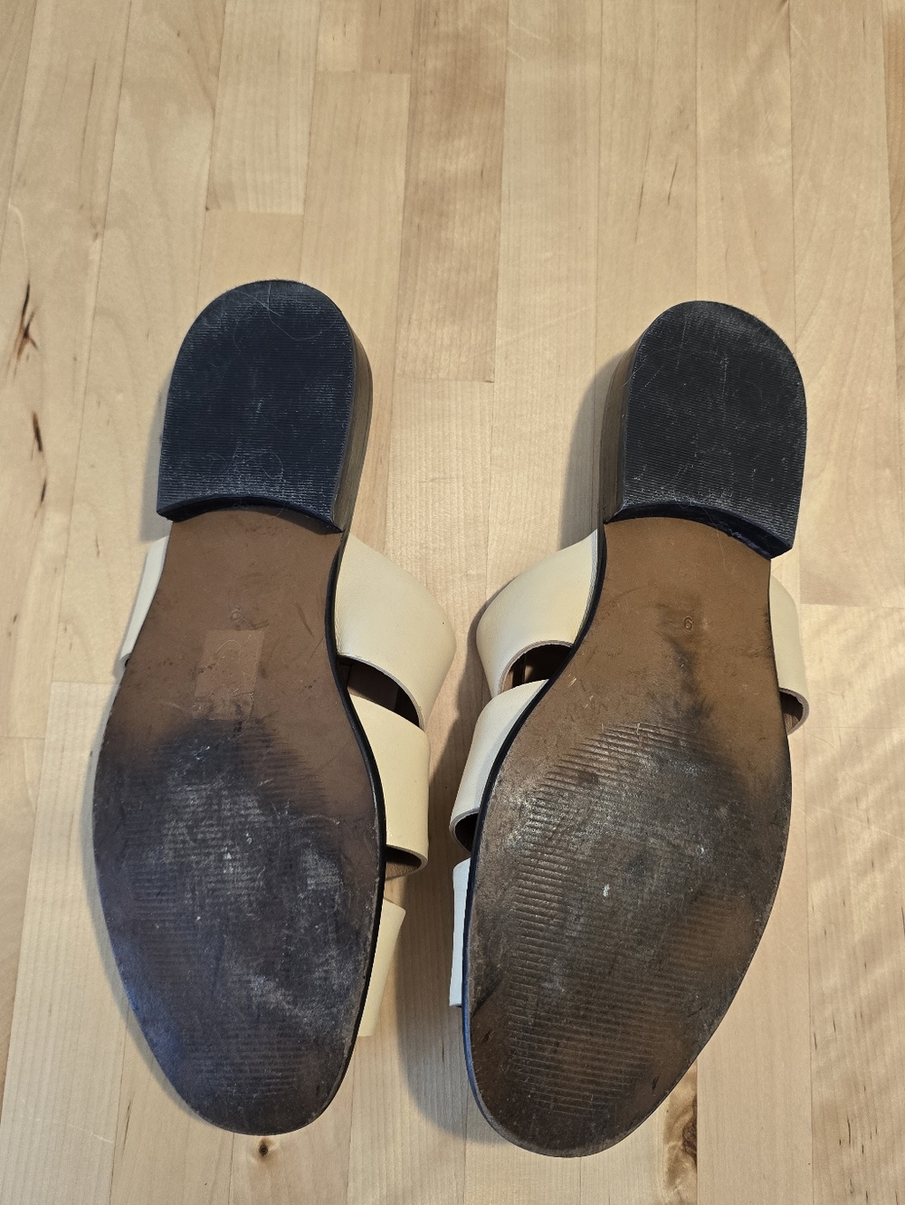 Madewell The Dixson Fisherman Mule Buttered Scone Size 9 - Picture 8 of 9